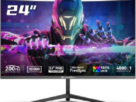 Naujas 24" Curved Gaming monitorius 200hz 1ms