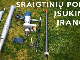 Įrangos nuoma sraigtinių polių sukimui
