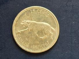 Kanada 1967 25 cents Ag800 Lūšis