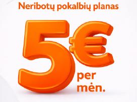 Neribotų pokalbiu planas! tik 5 € per mėn.