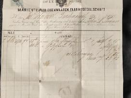 1863 m. sąskaita faktūra – Marienthalerio geležies