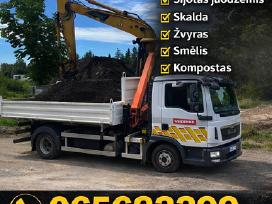 Sijotas juodžemis, Smėlis,skalda, Žvyras,0