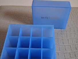 Estee Lauder mėlynas plastikinis stovas/organaizer