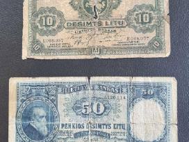 Parduodu 10 litu 1927 m. ir 50 litu 1928 m.