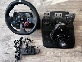 „Logitech G92“ vairas su pavarų perjungimo svirtim