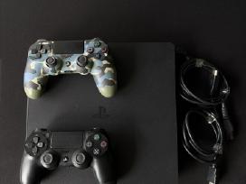 Playstation 4 slim su 2-iem pulteliais ir laidais