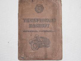 Iž Planeta motociklo techninis pasas Ltsr 1963 m.
