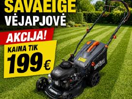 Benzininė savaeigė vejapjovė žoliapjove