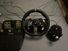 Logitech g920 steering wheel and pedals with stick