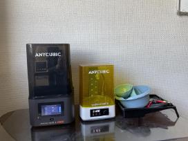 3D Spausdintuvas+wash&cure 3+įrankiai+apsaugos