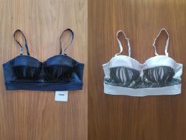 Subtiliai zaismingo dizaino crop top liemene