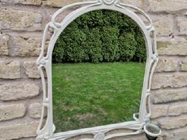 Vintažinis Art Nouveau ketinio rėmo veidrodis