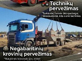 Žemes ūkio techni., traktorių, krovinių pervežimas