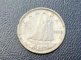 10 centų 1947m. Kanada sidabras