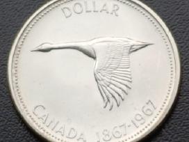 1 doleris 1967m. Kanada sidabras