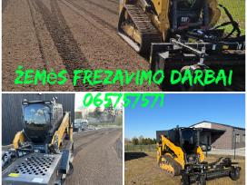 Žemės frezavimas kultivavimas grebimas bobcat tech