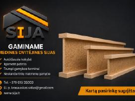 Dvitėjines sijos, i-beam statybinė mediena