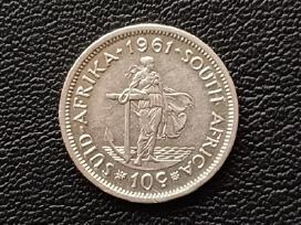10 centų 1961m. Pietų Afrika sidabras