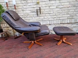 Vintažinis mid century odinis fotelis/reglaineris
