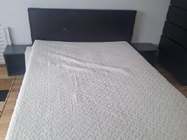 Odinė miegamojo lova. Su grotelėmis. Be čiužinio.