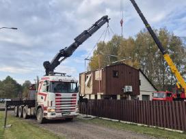 Modulių, pirčių, konteinerių, termobūdų transporta