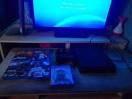 Ps4 Slim 500gb + 2 pultai + 5 žaidimai + TV