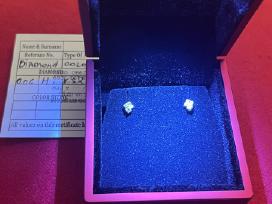 Prabangūs balto aukso auskarai su deimantais