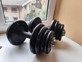 Gumuoti Metalo Hanteliai 2 X 15 Kg