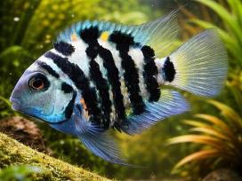 5 Papūgos neon blue tiger