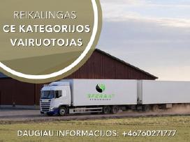 Reikalingas CE kategorijos vairuotojas Švedijoje