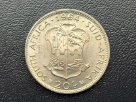 20 centų 1964m. Pietų Afrika sidabras unc.