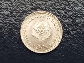 2,5 cento 1961m. Pietų Afrika sidabras unc.