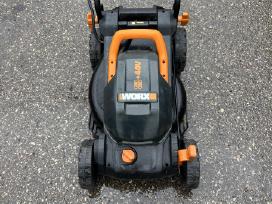 Worx akumuliatorinė žoliapjovė vėjąpjovė 2x4ah