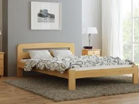 Tvirta dvigulė medinė lova 160x200 tik 150€