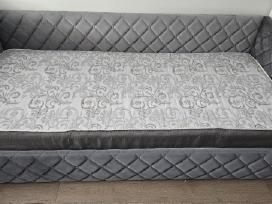 Viengulė lova 200x90 su čiužiniu ir daiktadėže