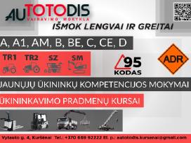 Vairavimo mokykla Kuršėnai – A, B, Be, C, CE, D,