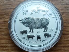 Sidabrinė 1oz moneta Kiaulės metai 2019 Australija