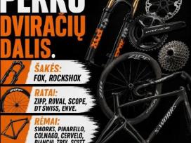 Perku dviračių rėmus, ratus, šakes, grupes