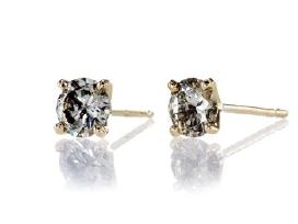 14k geltono aukso deimantiniai auskarai 1.04ct Vs2