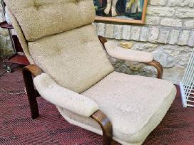 Vintažinis mid century autorinis fotelis/šezlongas