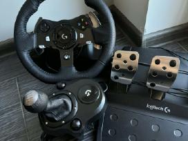 Logitech G920 Driving Force + pavarų svirtis