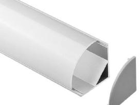 LED profilis 003w 45 laipsnių kampinis
