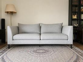 Ilgis 215cm, pilka Pohjanmaan sofa, patogi