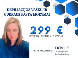 Depiliacijos kursai.depiliacija vašku,cukrumi.