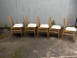 Vintažinės mid century bukmedžio kėdės