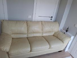 Geros būklės odinė sofa lova