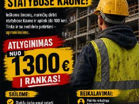 Siūlome Darbą Statybose Kaune