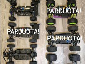 RC automodelių važiuoklės, dalys, pultai
