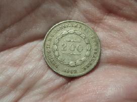 Brazilija 200 reis 1862 sidabras