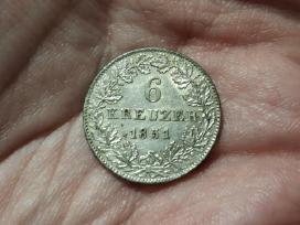 Frankfurt 6 kreuzer 1851 sidabras
